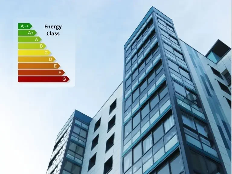 Afbeelding van een kantoor met energielabel voor utiliteitsadvies