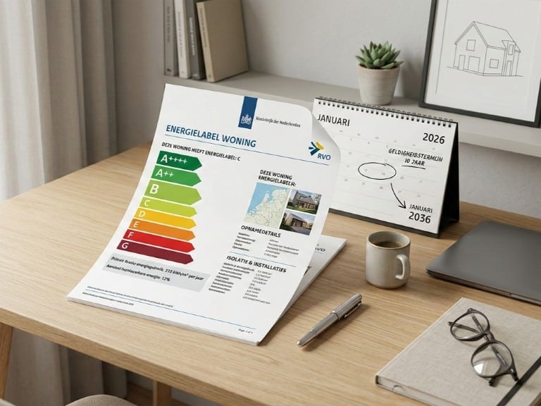 Officieel energielabel certificaat geldig voor 10 jaar, opgesteld door GPB Energieadviseur